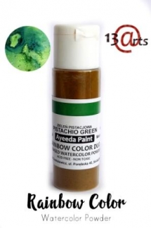 Rainbow color - Farvebaseret akvarel pulver - Pistacio Green  Duo 28 g